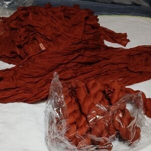 Rust Orange Party Fabric Ribbons - Soft Decorative Streamers